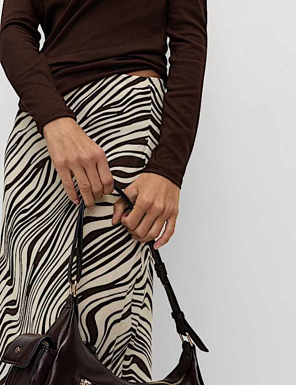 Printed Midaxi Slip Skirt - ID