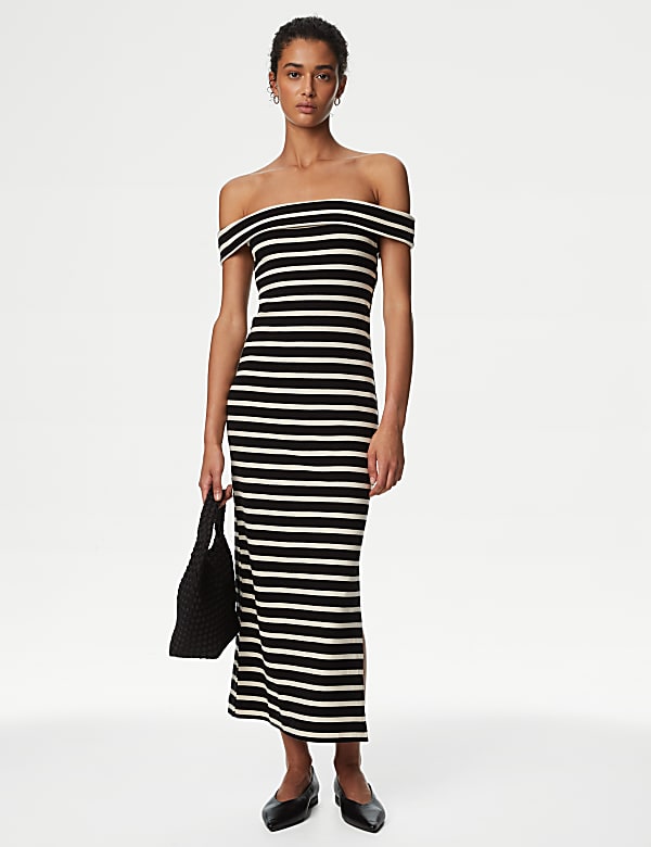 Cotton bardot dress online