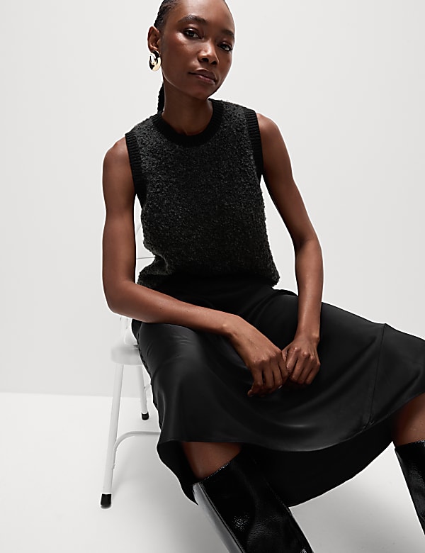 Satin Midaxi Slip Skirt