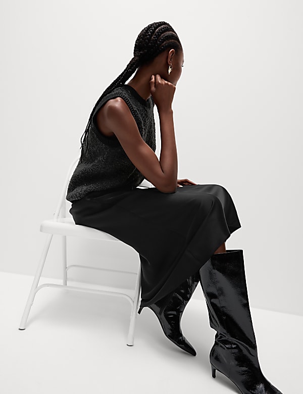 Satin Midaxi Slip Skirt