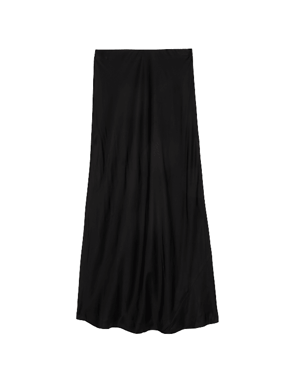Satin Midaxi Slip Skirt