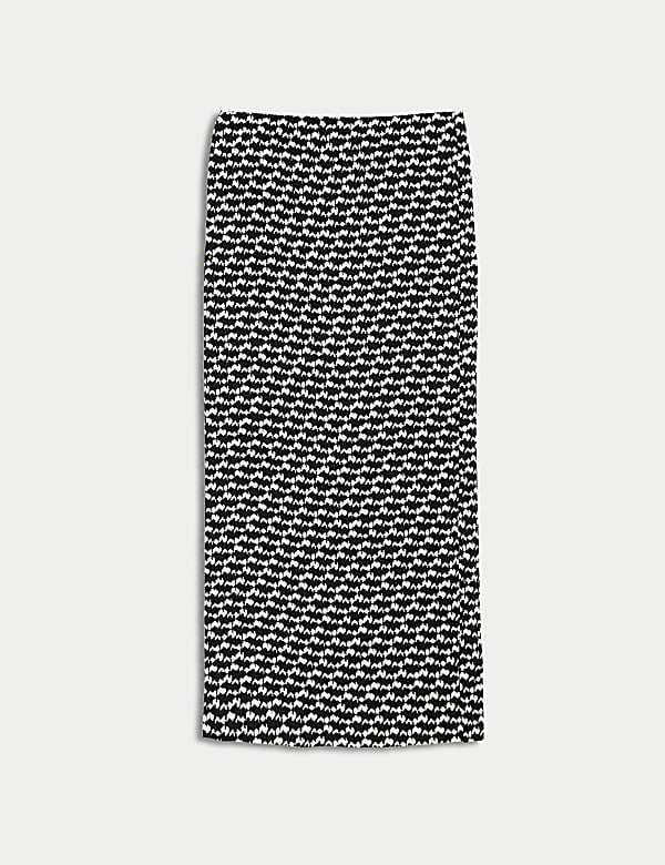 Plissierter Maxi-Schlupfrock mit Geometrischem Muster - DE