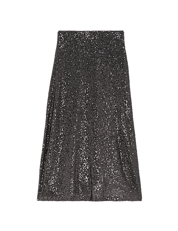 Sequin Midaxi Slip Skirt