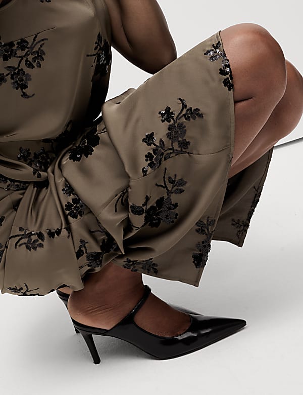 Sequin Midaxi Slip Skirt