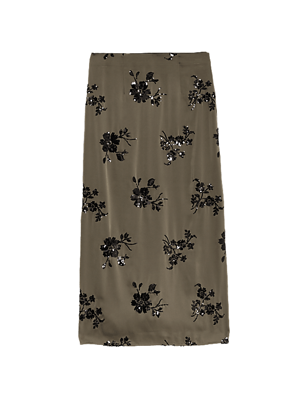 Sequin Midaxi Slip Skirt