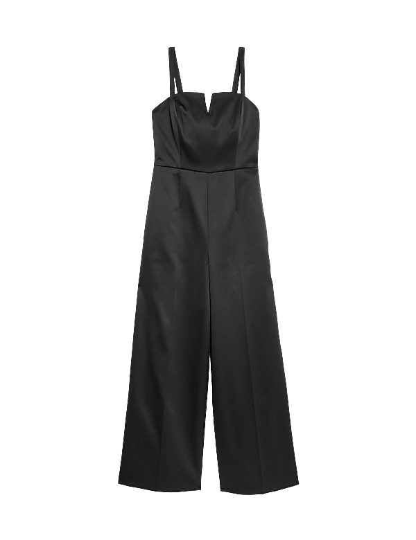 Satin Sleeveless Jumpsuit