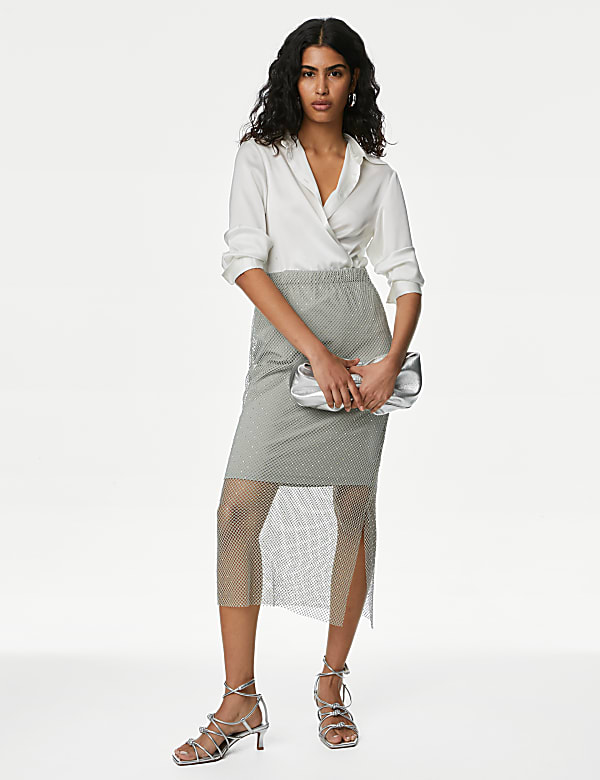 Grey skirt m&s deals