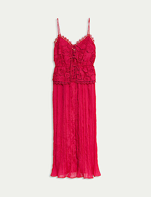 Floral V-Neck Midi Dress - HU