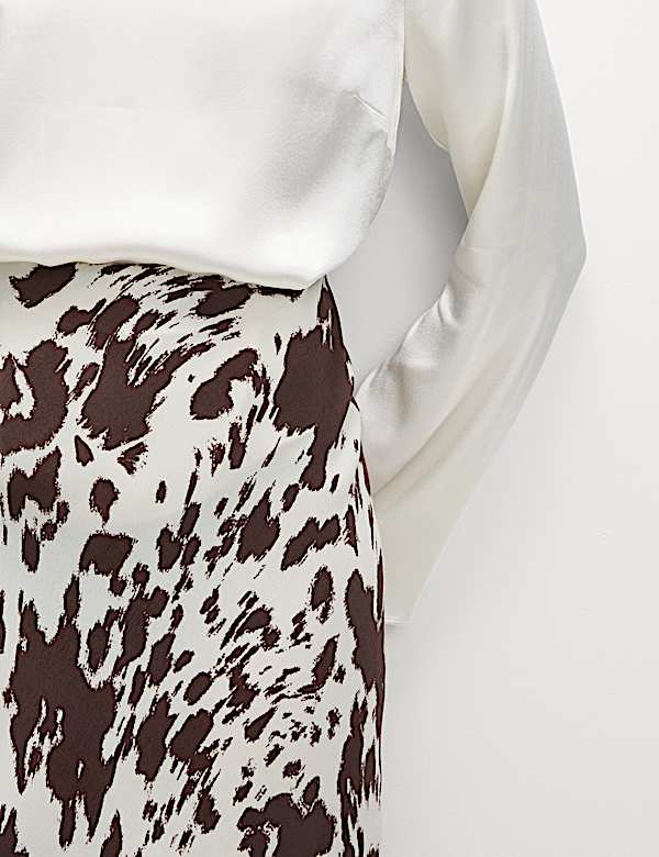 Animal Print Midaxi Slip Skirt - GR