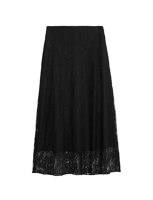 Lace Maxi Skirt with Cotton