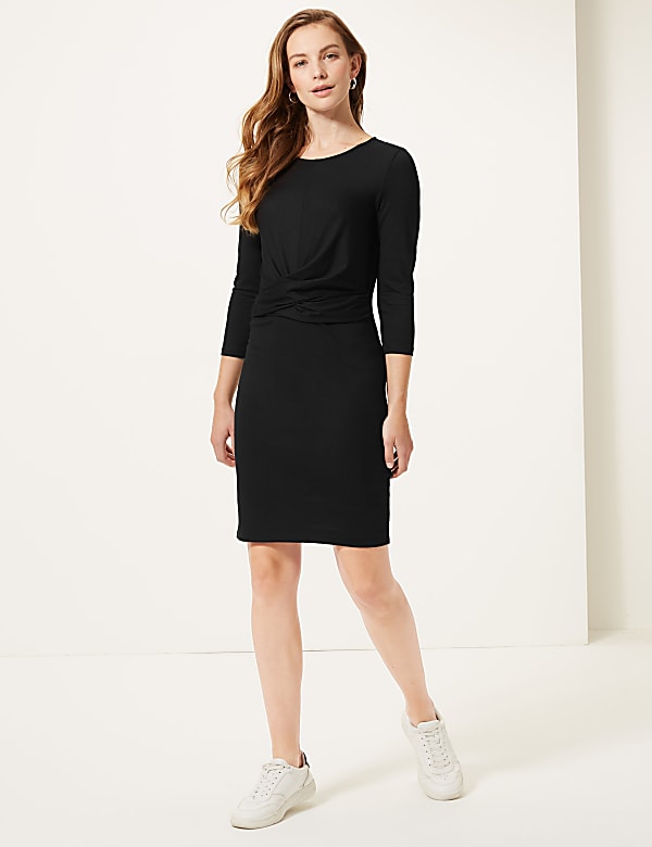 Buy Twisted Jersey Bodycon Mini Dress at Marks & Spencer