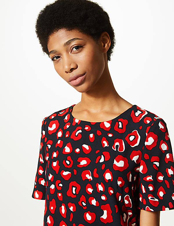 Animal Print Shift Dress