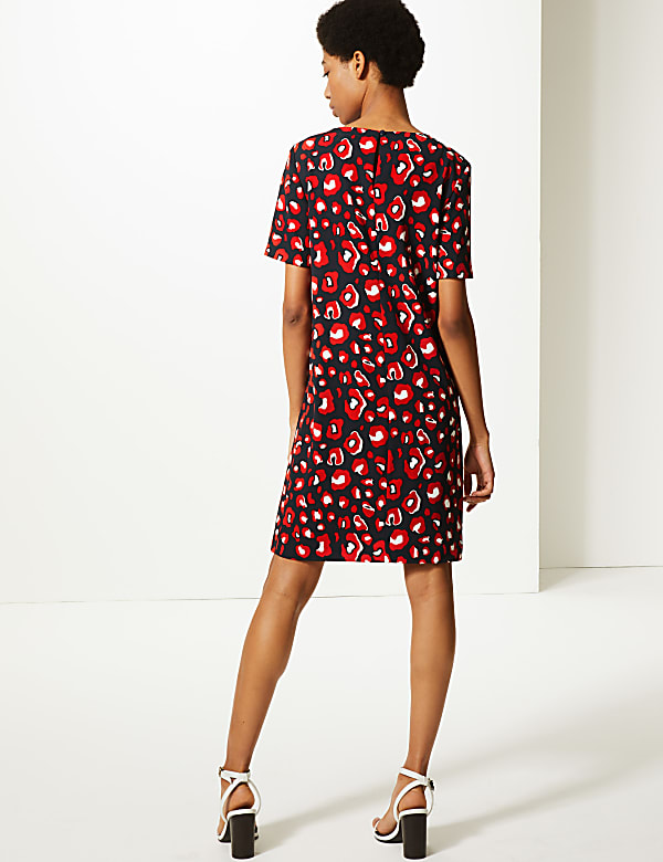 Animal Print Shift Dress