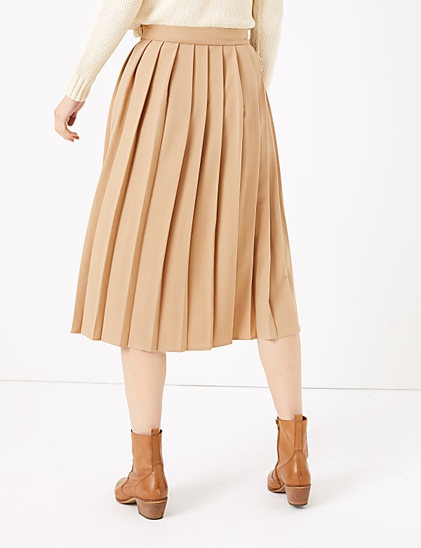 Pleated Midi Skirt