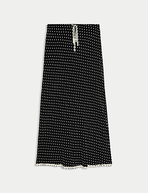 Πουά μίντι μάξι φούστα σε γραμμή Α - GR