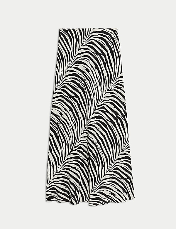 Falda maxi estilo combinación con estampado animal - US