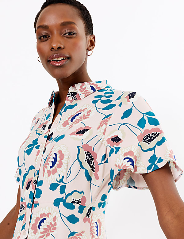 Floral Midaxi Shirt Dress