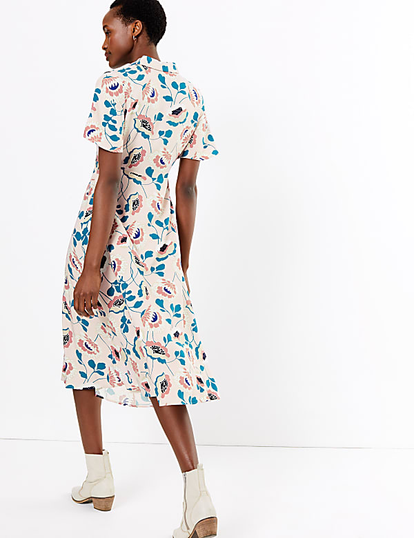 Floral Midaxi Shirt Dress