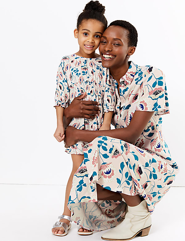 Floral Midaxi Shirt Dress