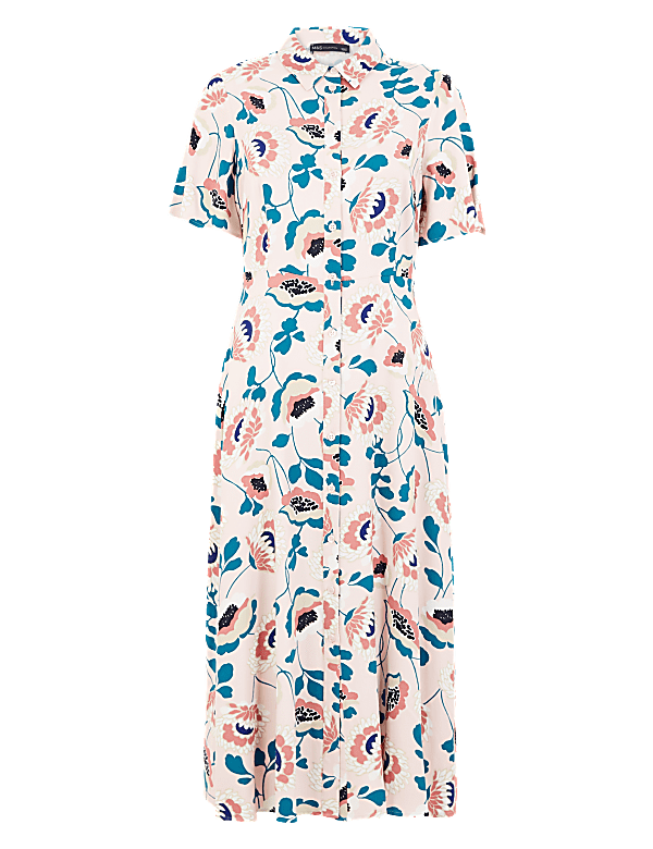 Floral Midaxi Shirt Dress
