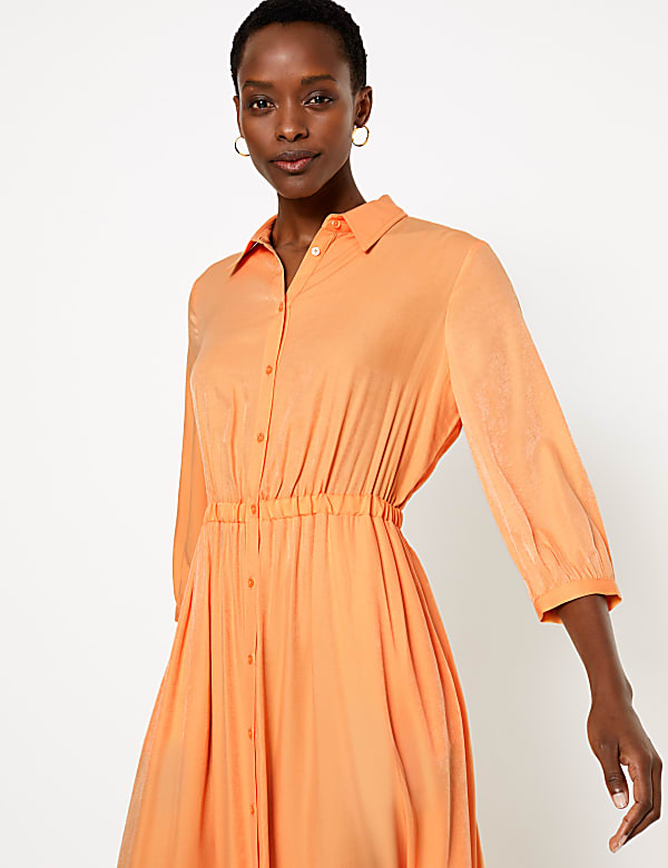 Midi Waisted Shirt Dress