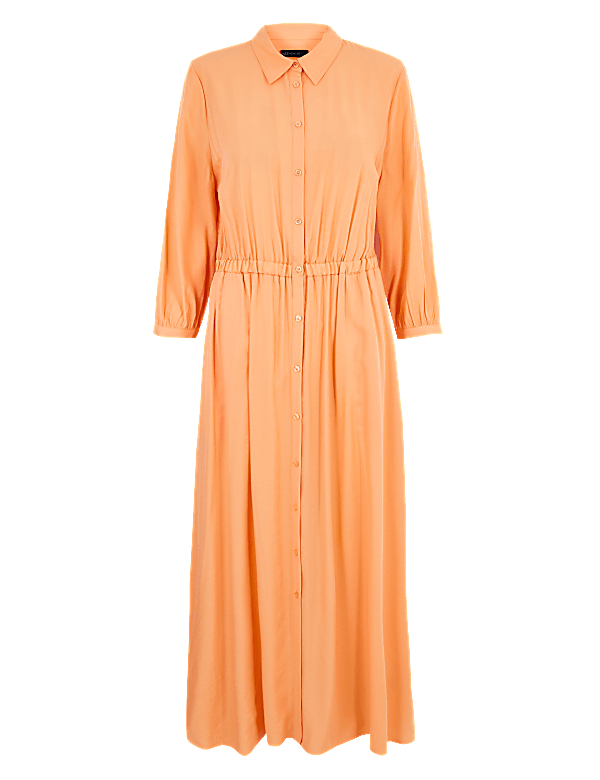 Midi Waisted Shirt Dress
