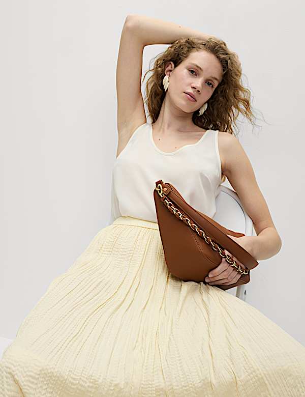 Textured Pleated Skirt - RS