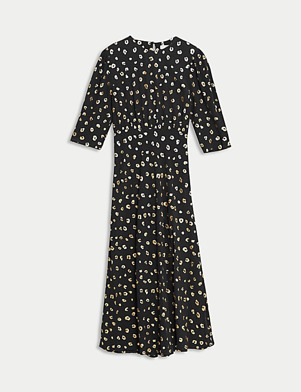 Foil Animal Print Midaxi Column Dress - US