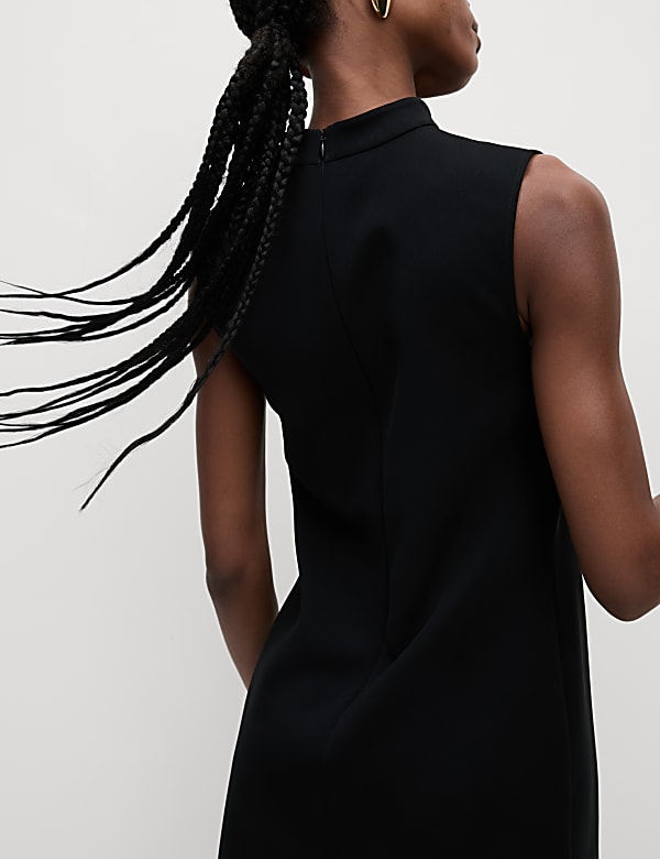 High Neck Mini Shift Dress - LU