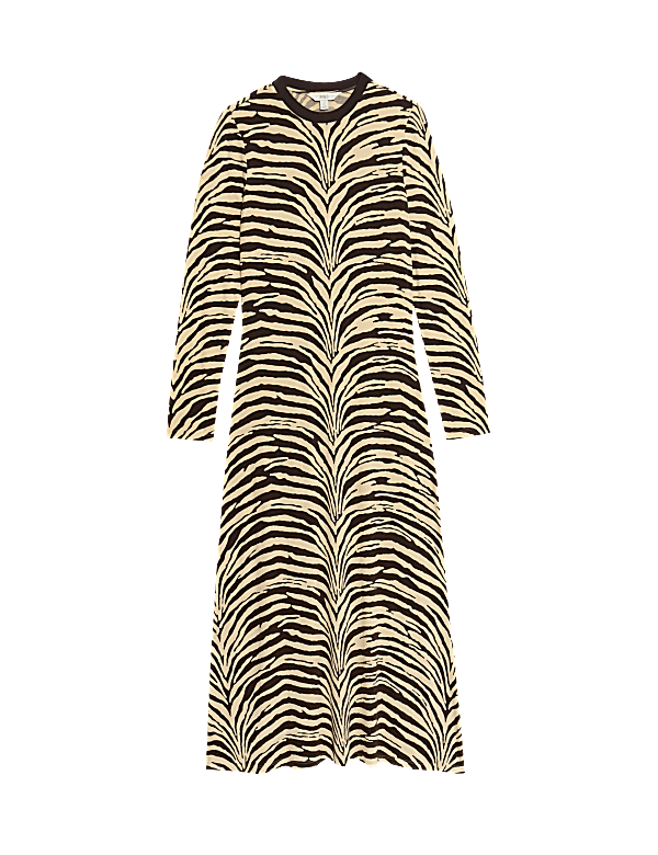 Jersey Animal Print Midaxi Bodycon Dress