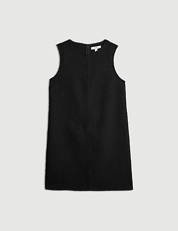 שמלת מיני רב-עונתית עם טקסטורה בשילוב צמר - IL