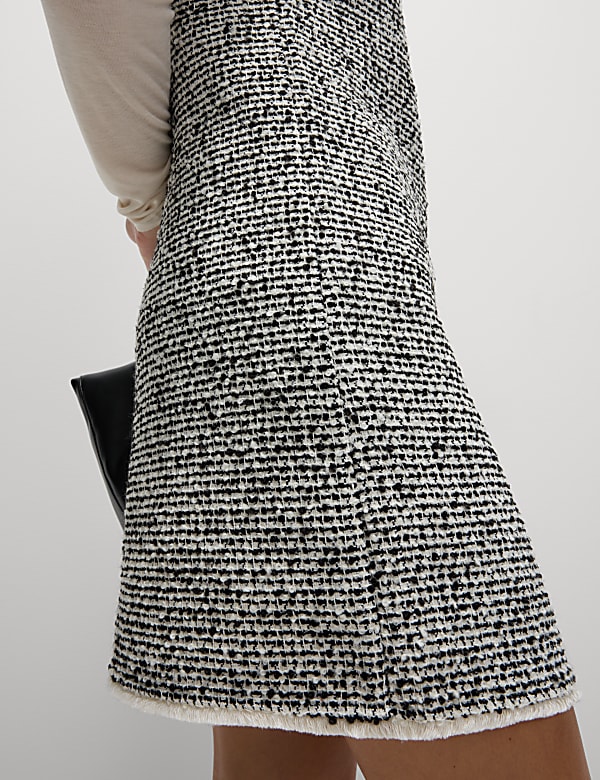 שמלת מיני רב-עונתית עם דוגמת פפיטה בשילוב צמר - IL