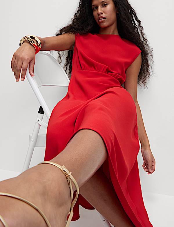 Midaxi Waisted Dress