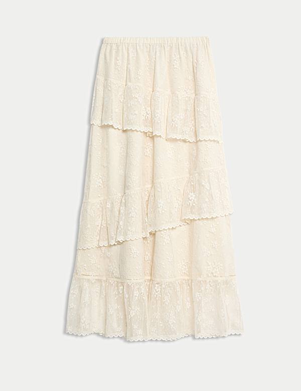 Lace Maxi Tiered Skirt - LT