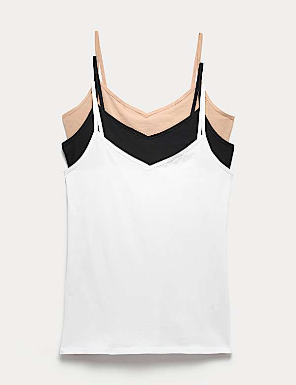 Lot de 3 maillots de corps en coton à bretelles - BE