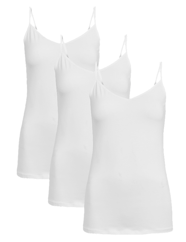 3pk Cotton Rich Strappy Vests