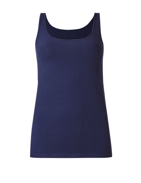 Cotton Built-up Shoulder Vest