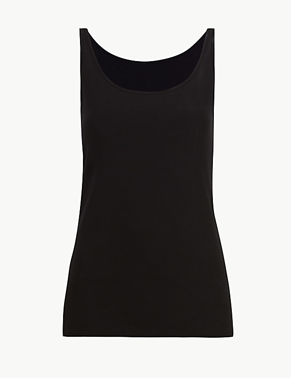 Cotton Built-up Shoulder Vest