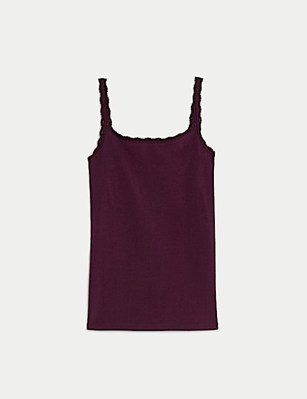 Cotton Rich Lace Trim Vest - AL