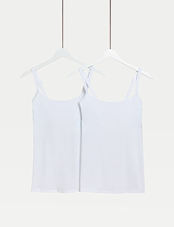2pk Cotton Rich Secret Support Vests F+ - CZ