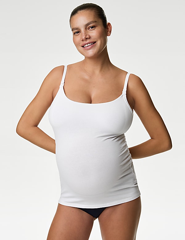 Cotton Rich Secret Support Nursing Vest WHITE Vests M S ES