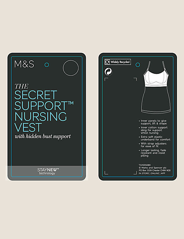 Cotton Rich Secret Support&trade; Nursing Vest - GR