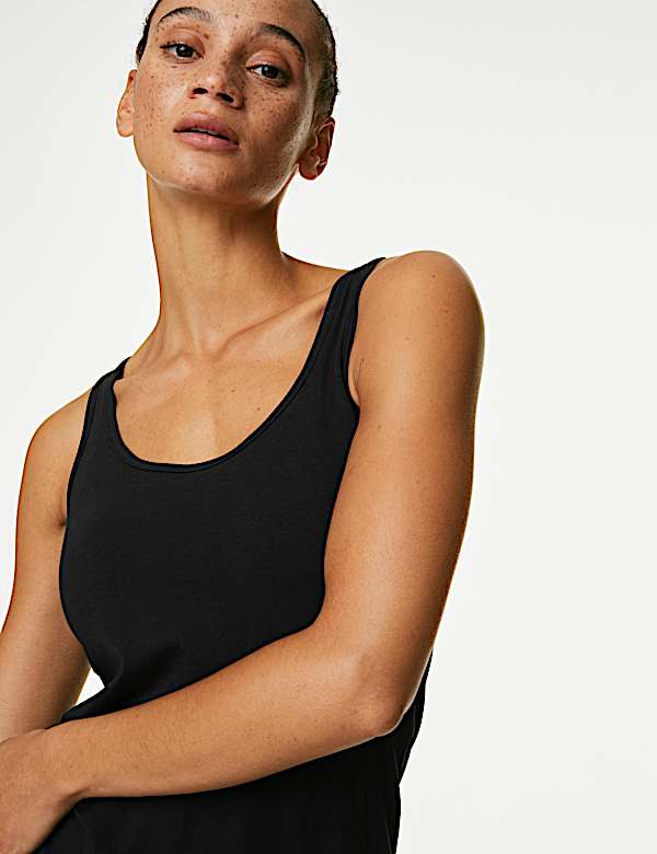 Rompi Dengan Cup Bra Bahan Katun Dengan Bantalan - ID