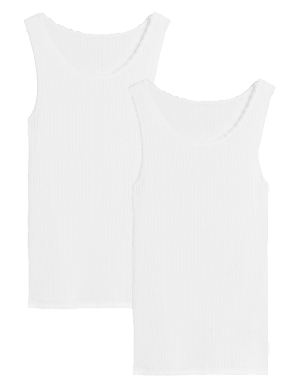 2pk Thermal Pointelle Vests