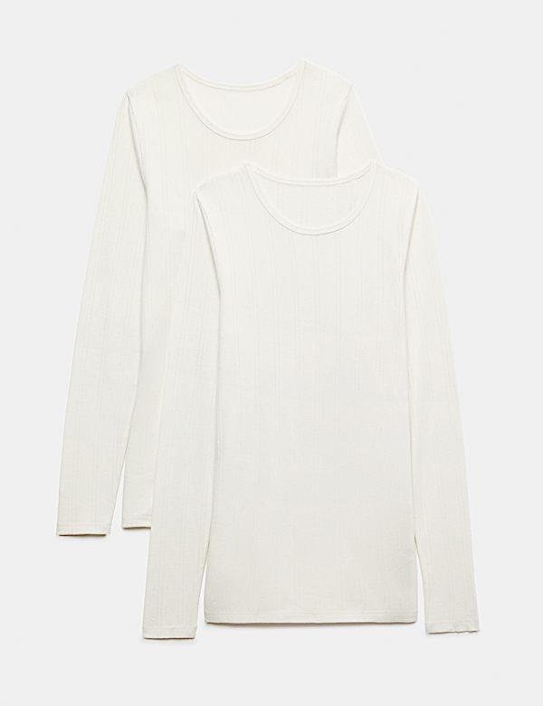 2 Pack Thermal Pointelle Long Sleeve Top