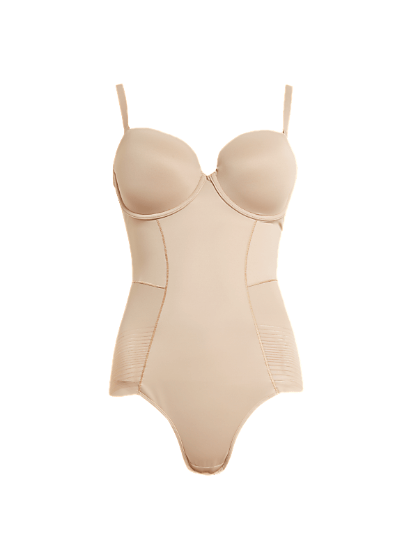 Firm Control Sheer Stripe Bodysuit