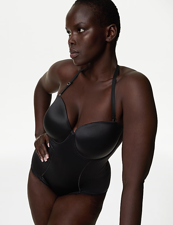 Firm Control Sheer Stripe Bodysuit