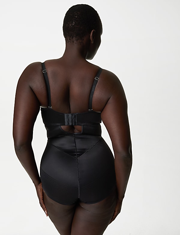 Firm Control Sheer Stripe Bodysuit