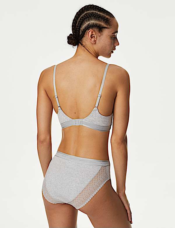 2pk Light Control Cotton Rich High Leg Knickers