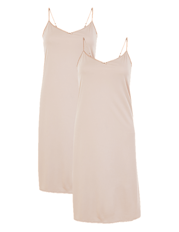 2 Pack Satin Full Slips